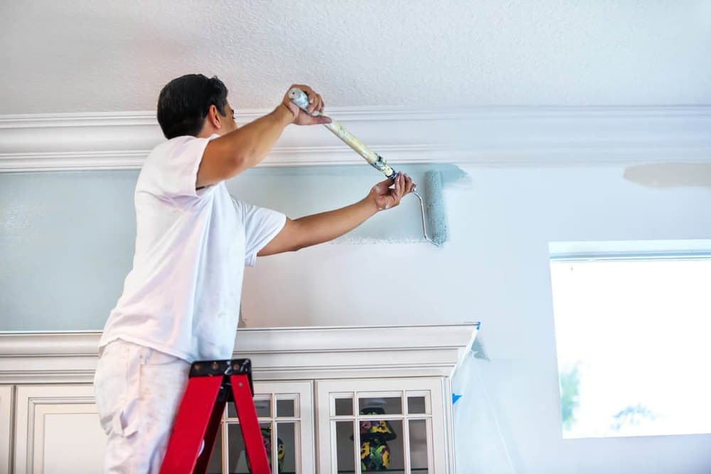 SM Plumbing Service professional painter at work in Singapore
